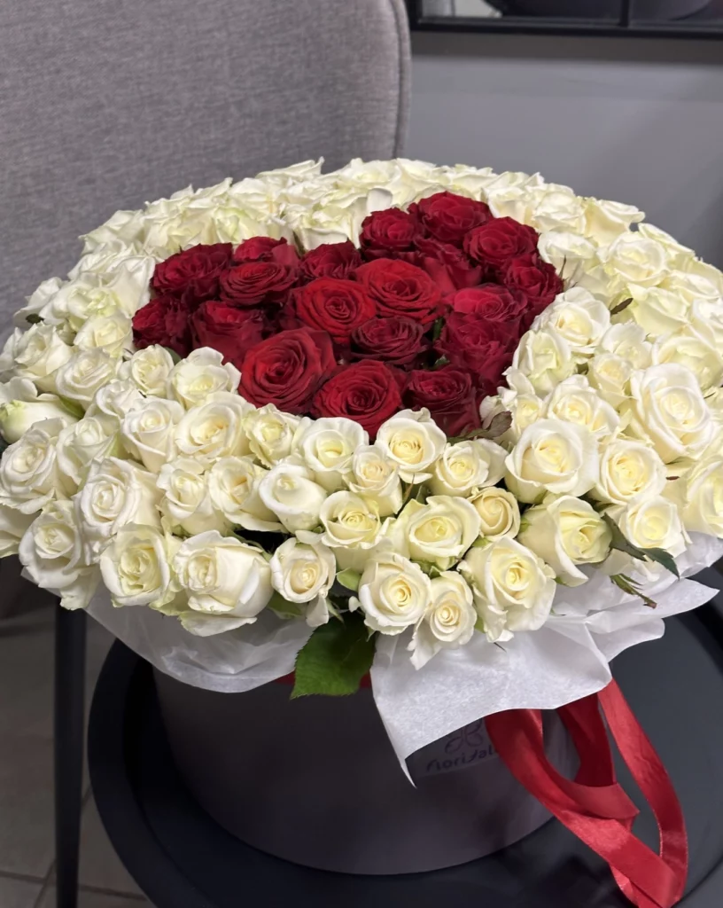 Композиция в коробке Love is: прямой путь к сердцу